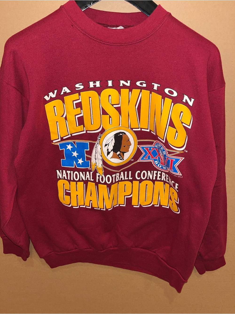 Vintage 1991/1992 Washington Redskins Super Bowl XXVI Sweatshirt Men's XL Tultex